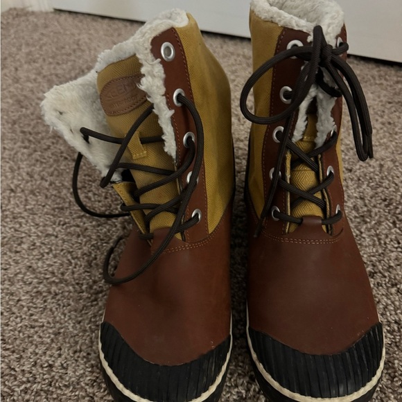 Brown and Yellow Boots - Picture 1 of 7
